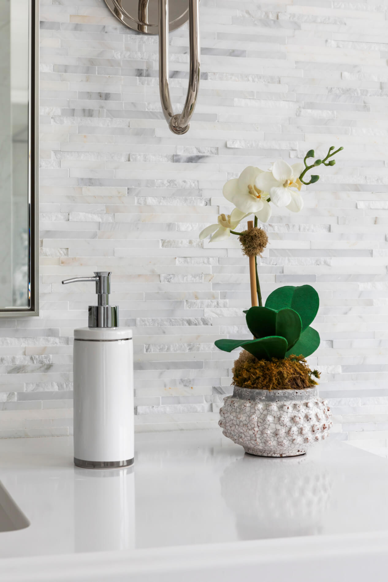 Marble-mosaic-tile-master-bathroom-makeover