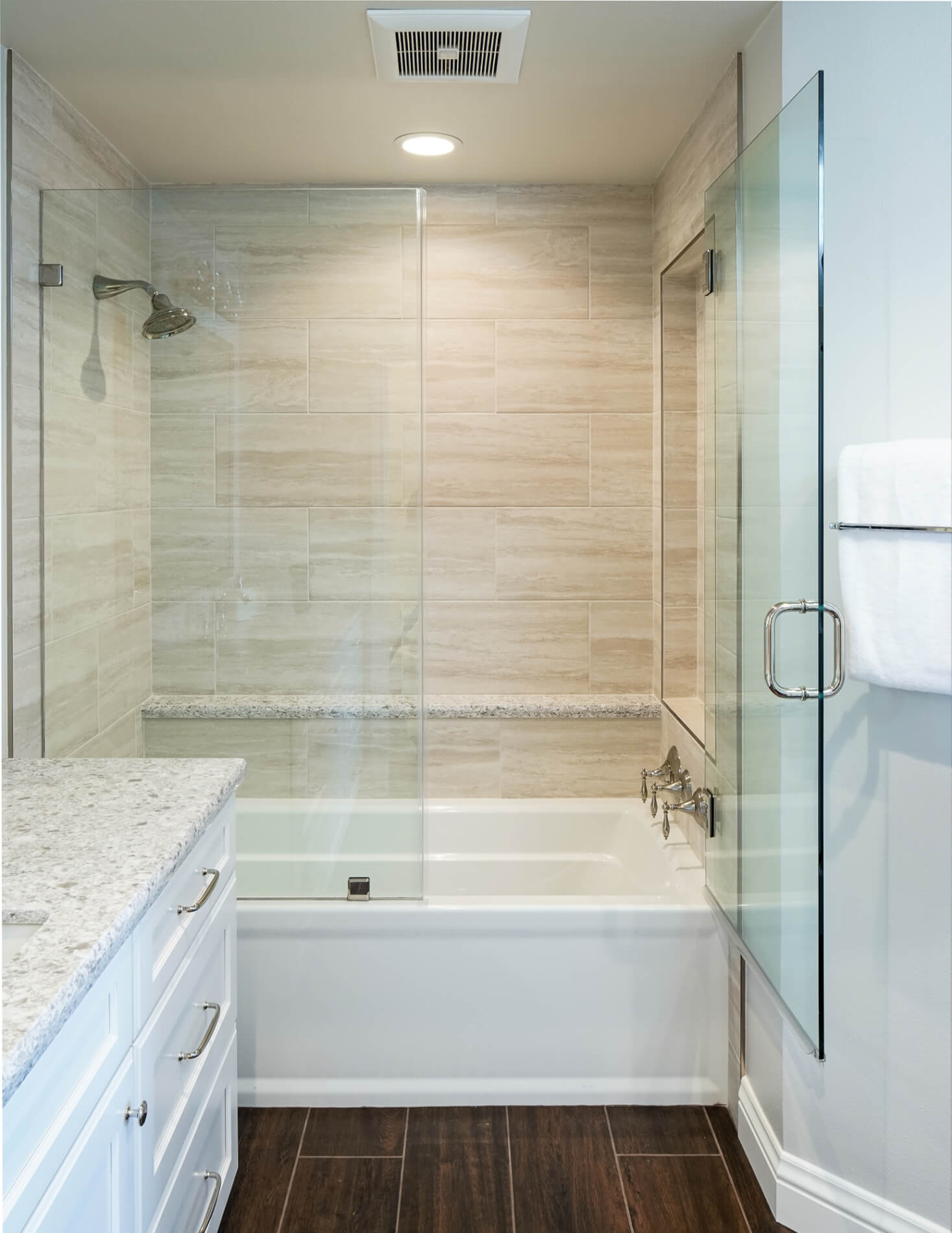 Small Bathroom Remodeling Ideas - Glass Shower Tub