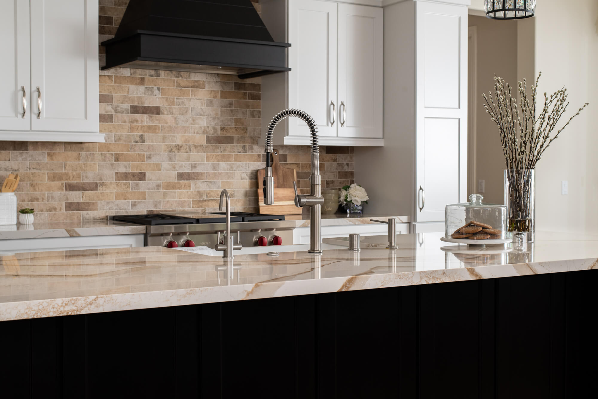 Transitional-moody-kitchen-design-with-custom-decorative-hood-in-Laguna-Hills-Remodel