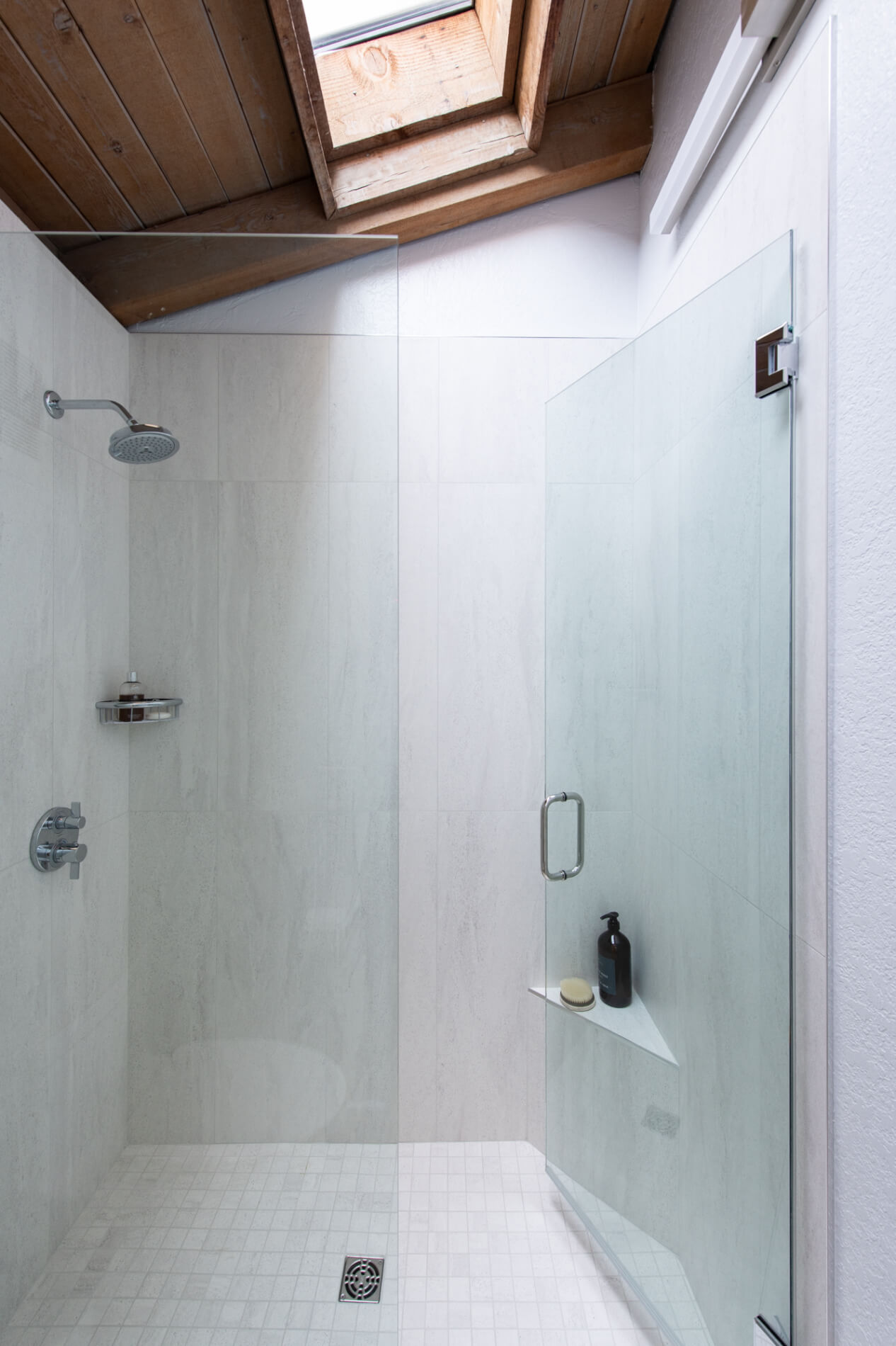 tub-to-shower-remodel-with-skylight-and-sleek-porcelain-shower-wall-tiles