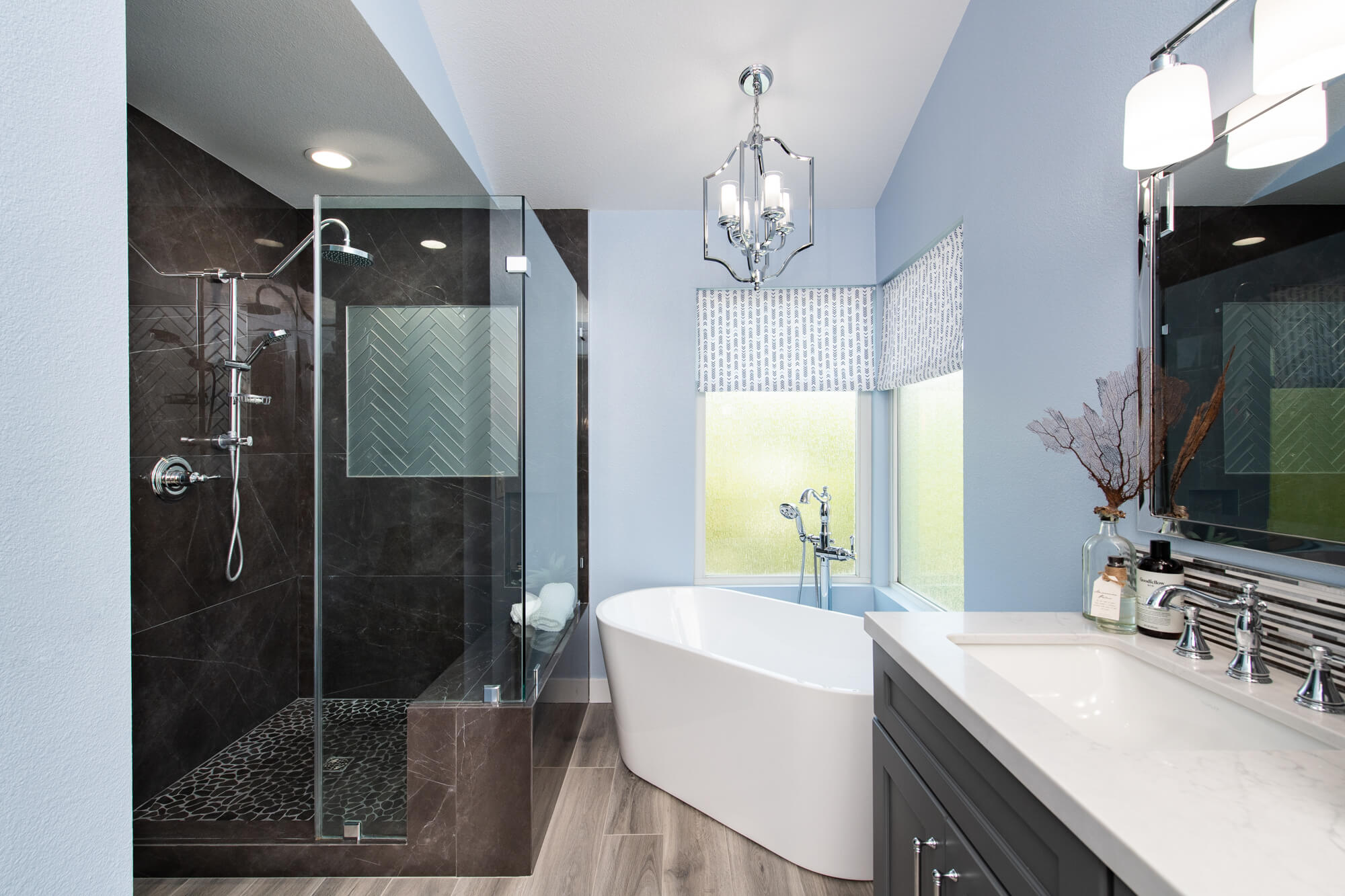 Glass-walk-in-shower-with-accent-in-remodel