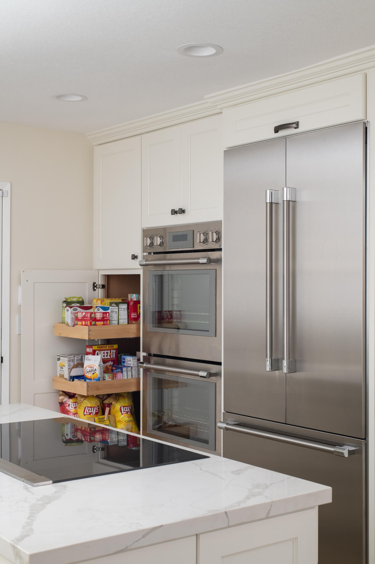 Functional Cabinetry Slide Outs in Newport Beach Kitchen Remodel