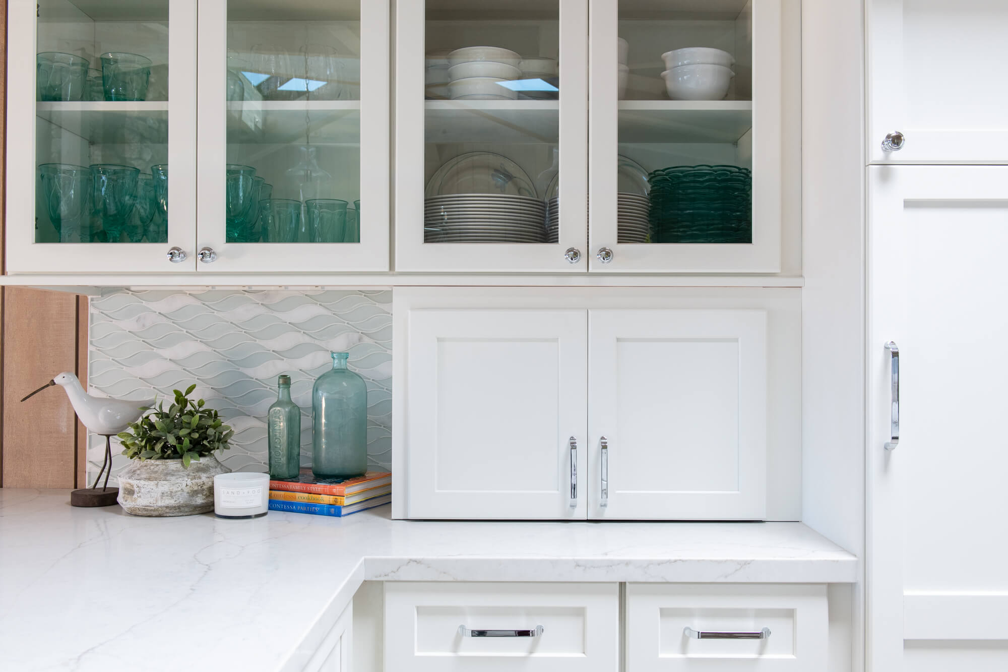 Glass-walk-in-shower-with-accent-in-remodel