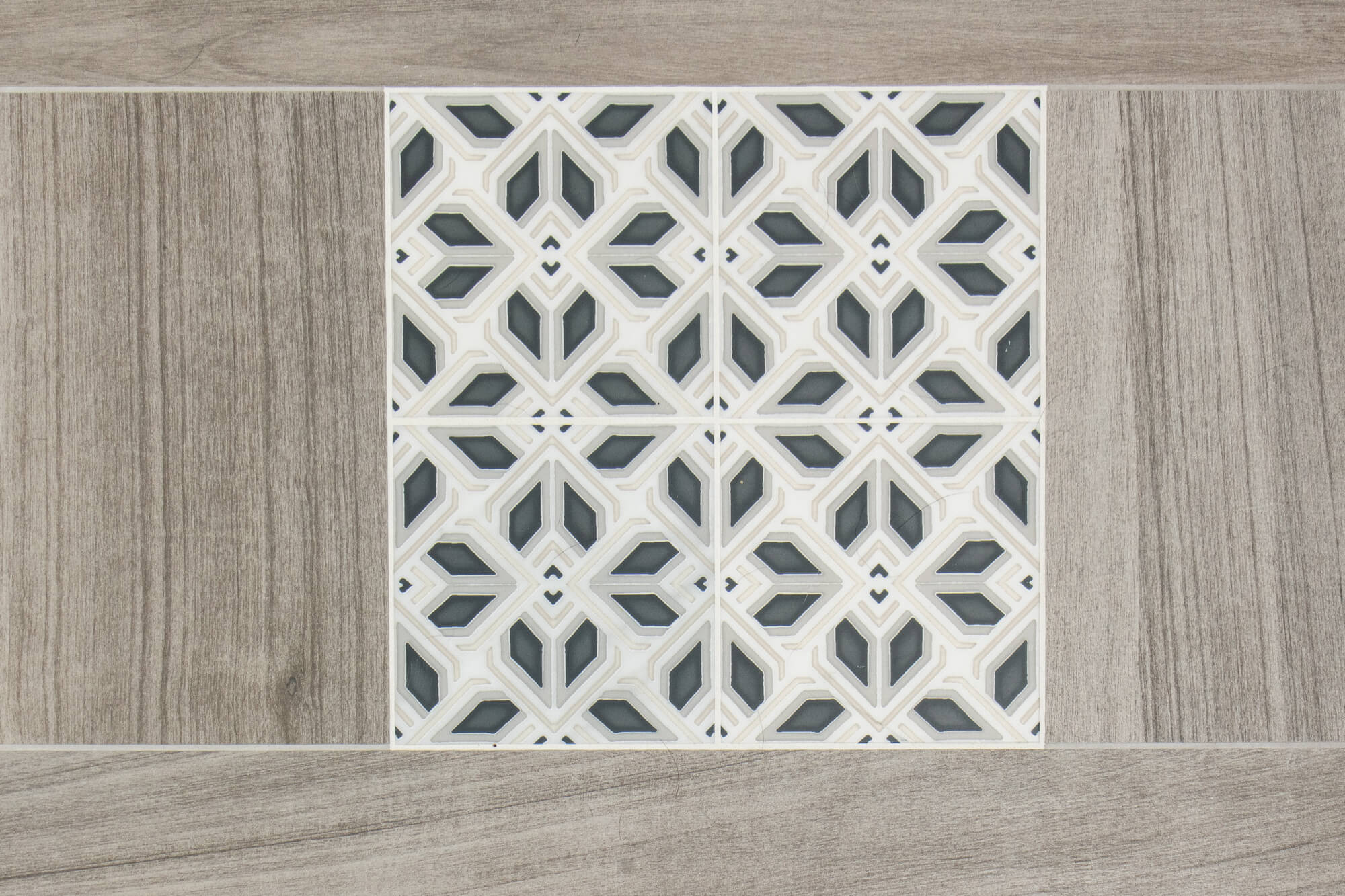 Gorgeous patterned tile for bathroom floor renovation