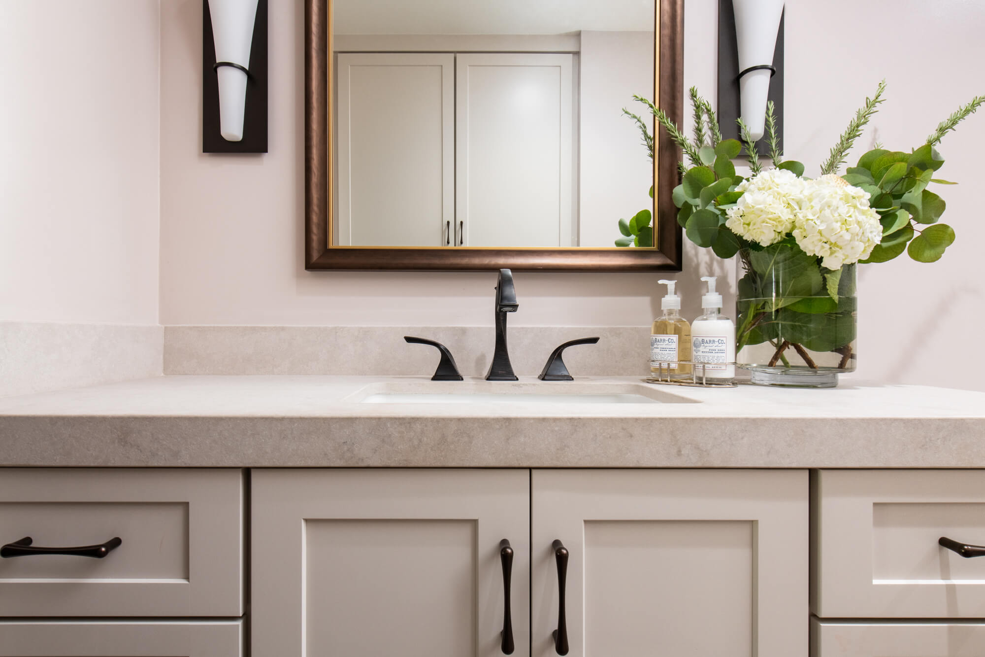 Spa like vanity remodel in bathroom makeover