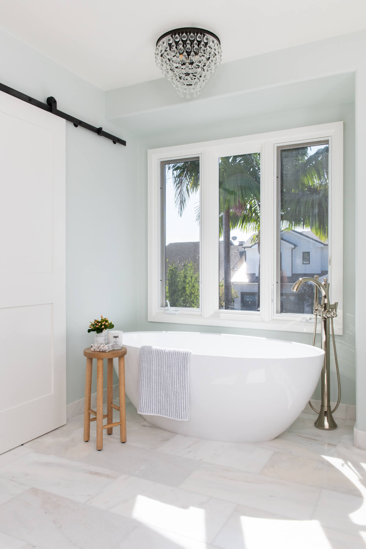 Stunning Master Bathroom Remodel With Freestanding Tub