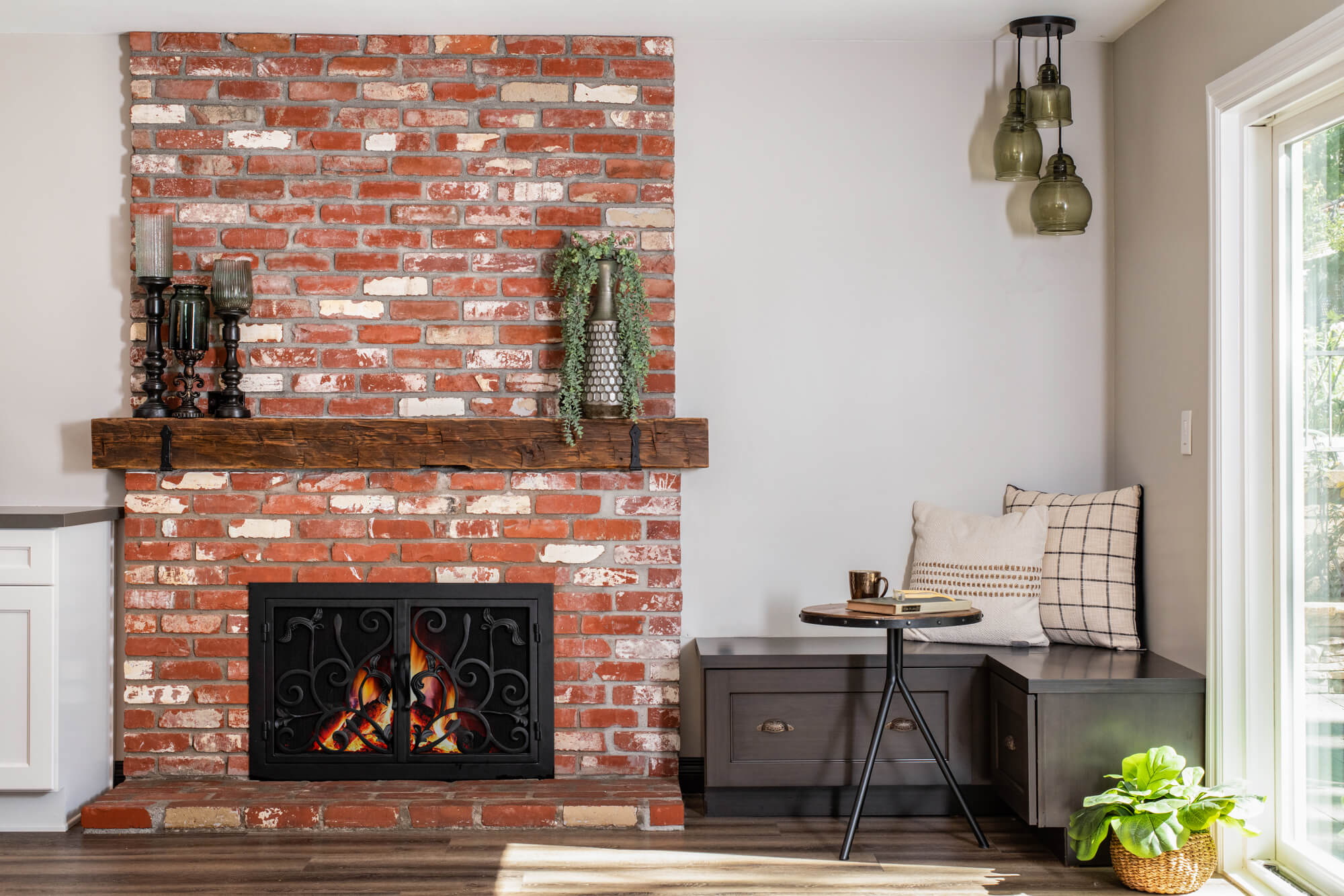Lake Forest Brick Fireplace Remodel