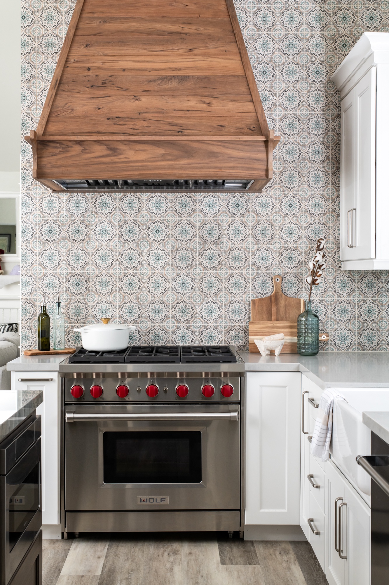 Cooking area in kitchen remodel