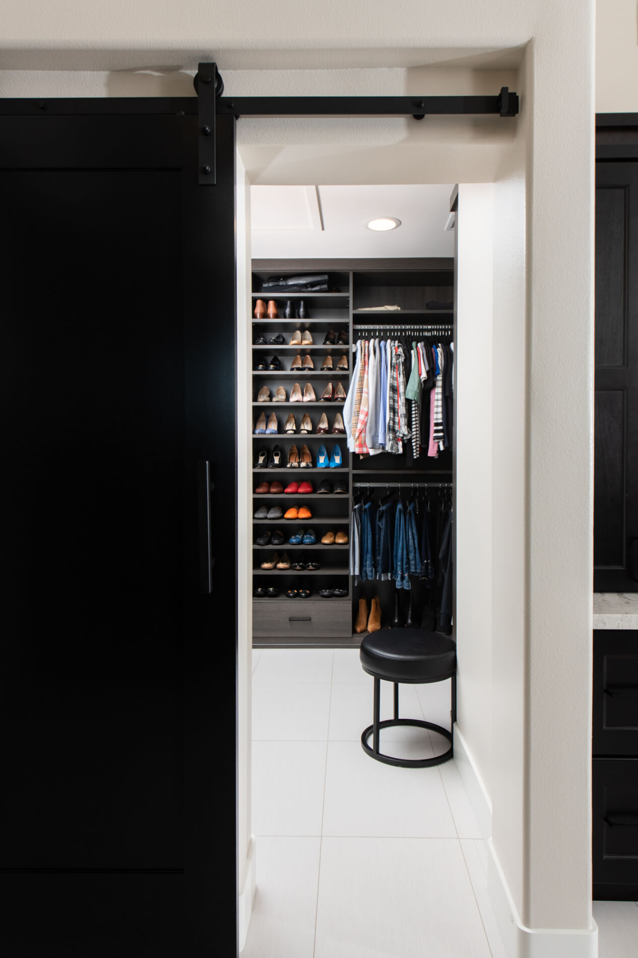 Walk-in Closet in Bathroom Remodel