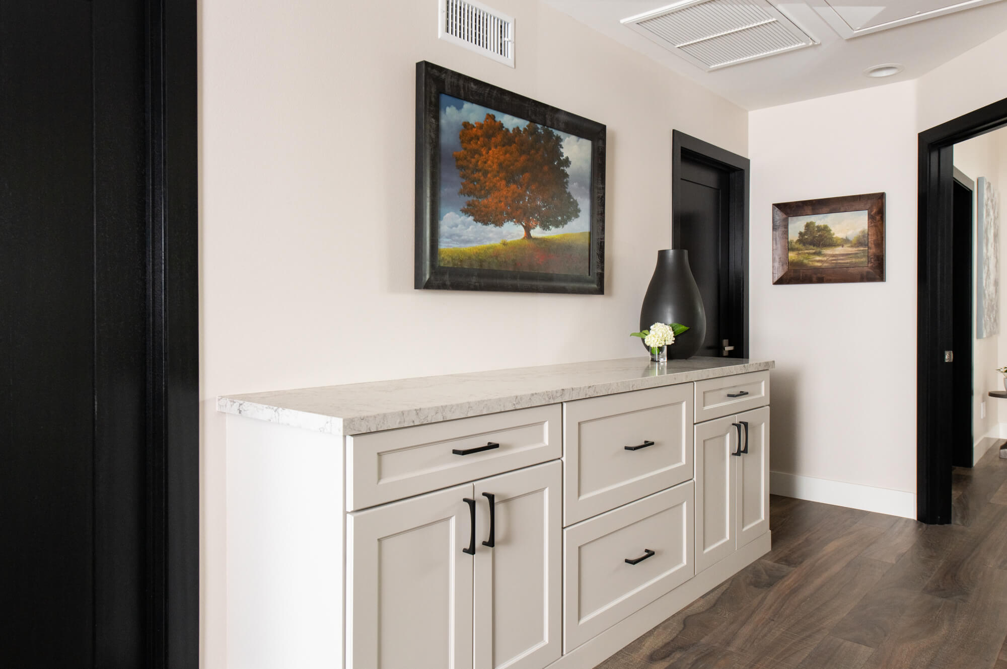 Hallway cabinets in Anaheim Hill whole home remodel