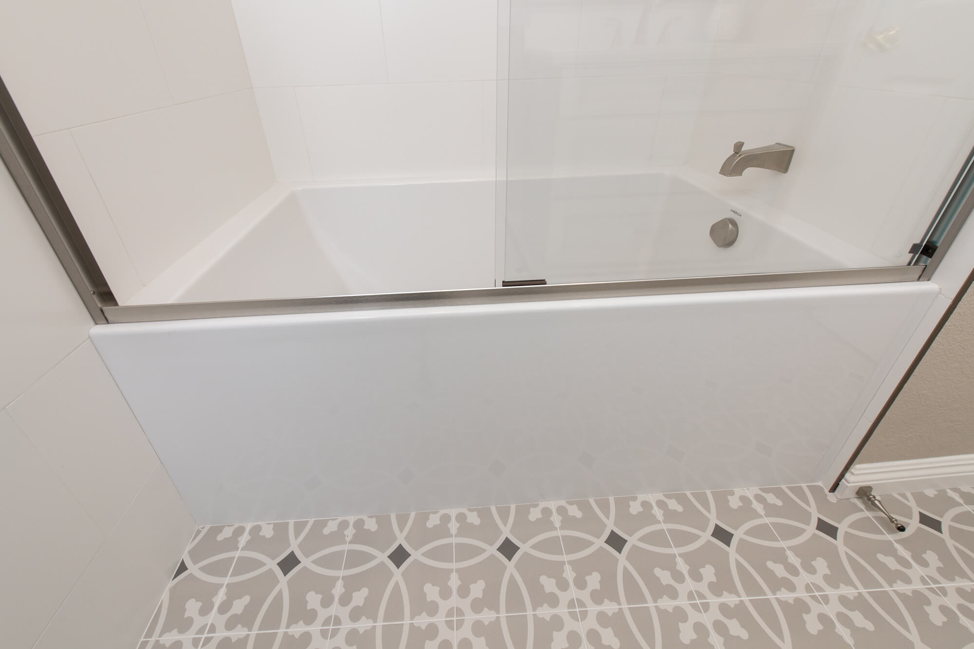 Dark-porcelain-shower-wall-tile-in-bathroom-remodel