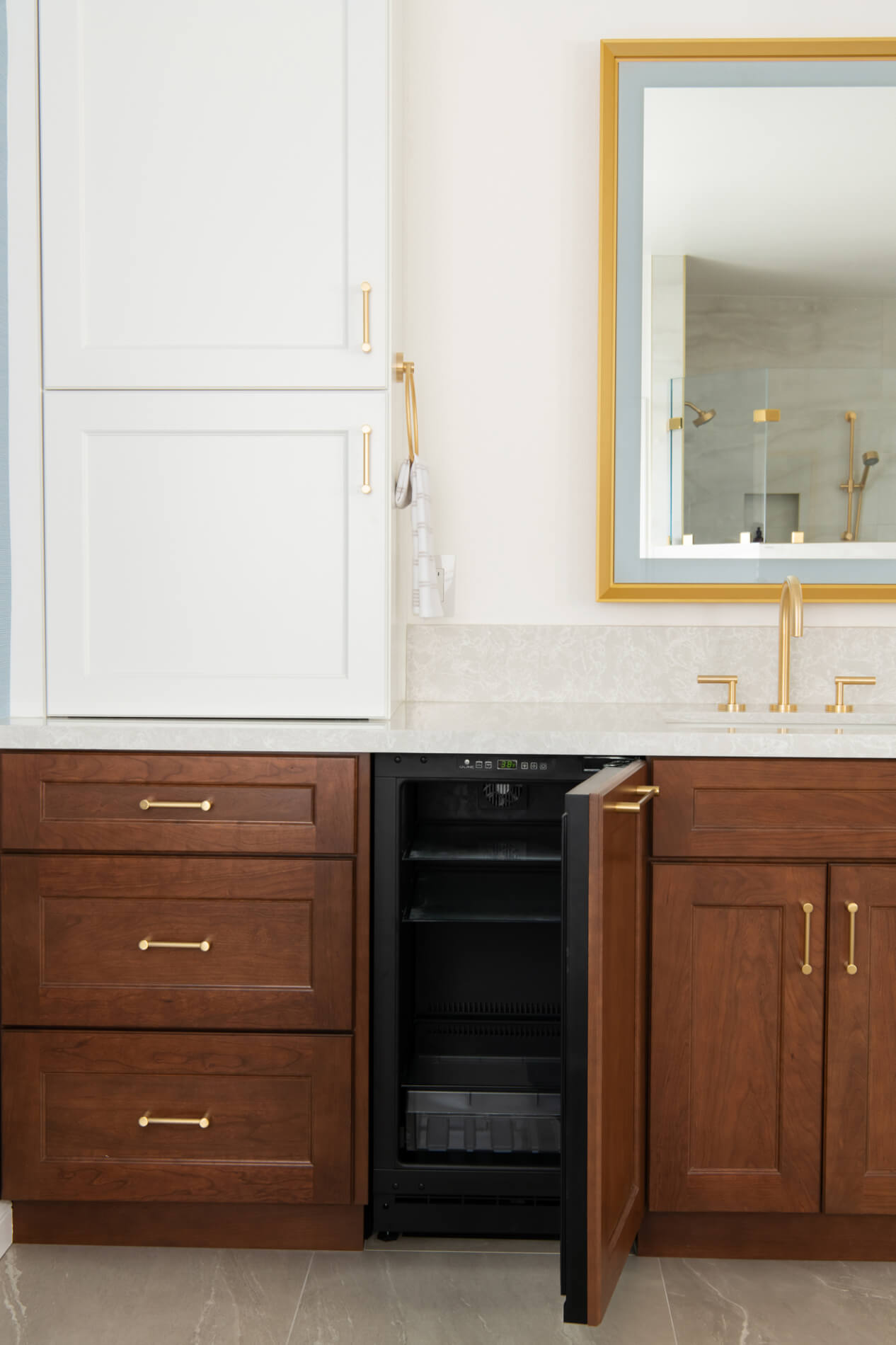 beverage-fridge-in-primary-bathroom-remodel
