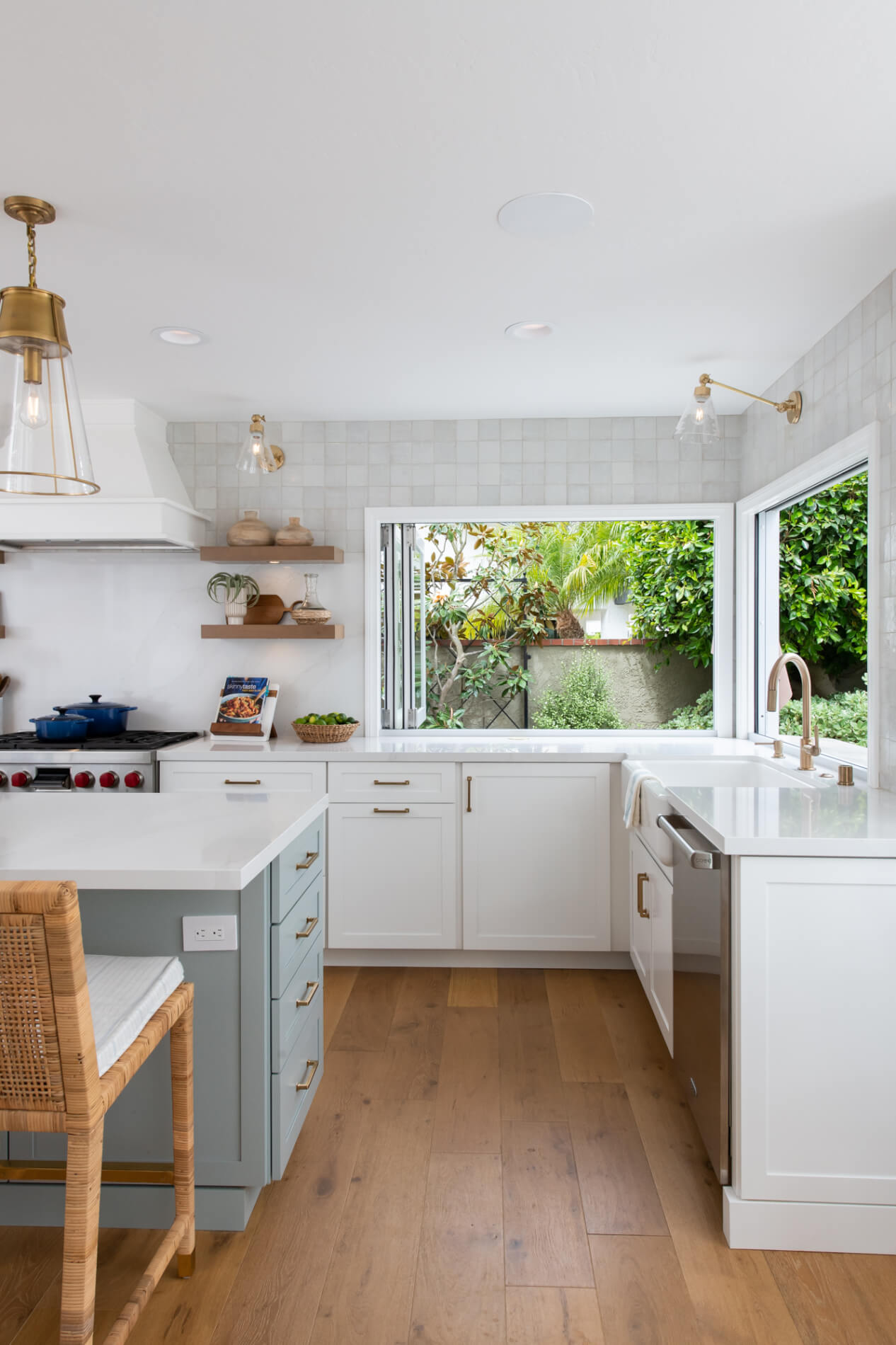 Beverage Station with Mini Glass Fridge - Cottage - Kitchen