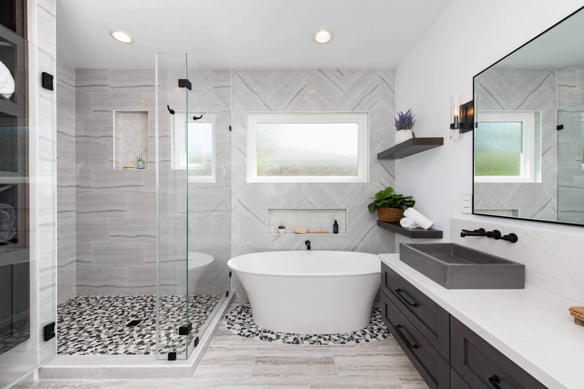 Create A Stylish Walk-In Shower Easily  White bathroom designs, Bathroom  interior, Bathroom interior design