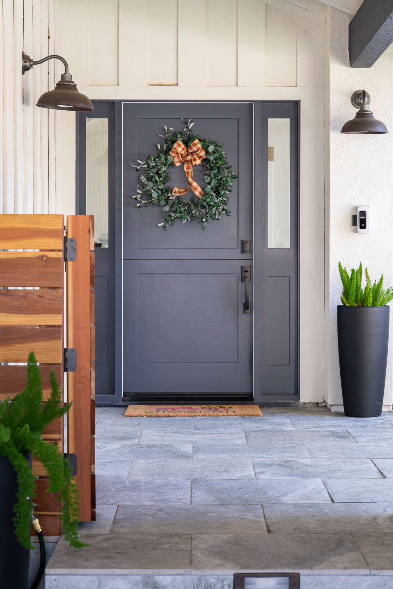 Paver entryway in Irvine whole home remodel