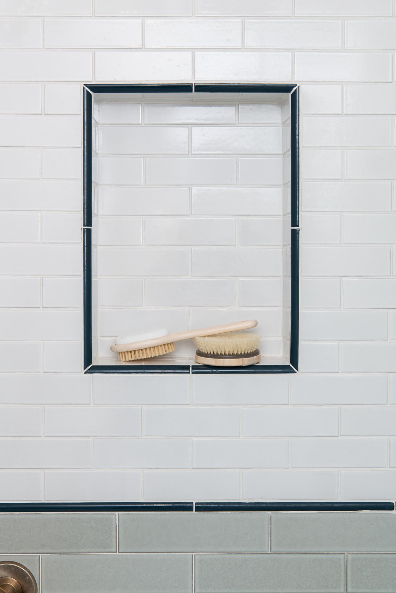 Irvine bathroom remodel with shower subway tile