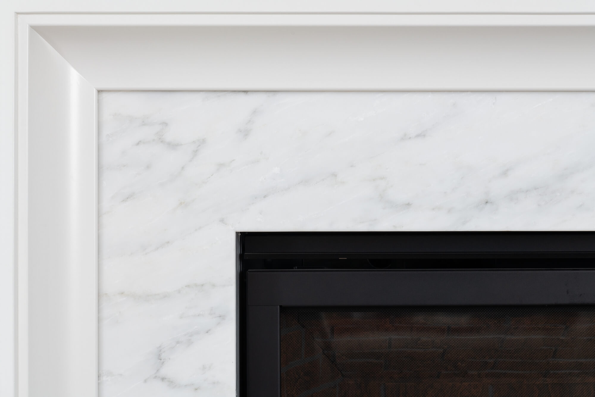 Marble fireplace remodel in Irvine