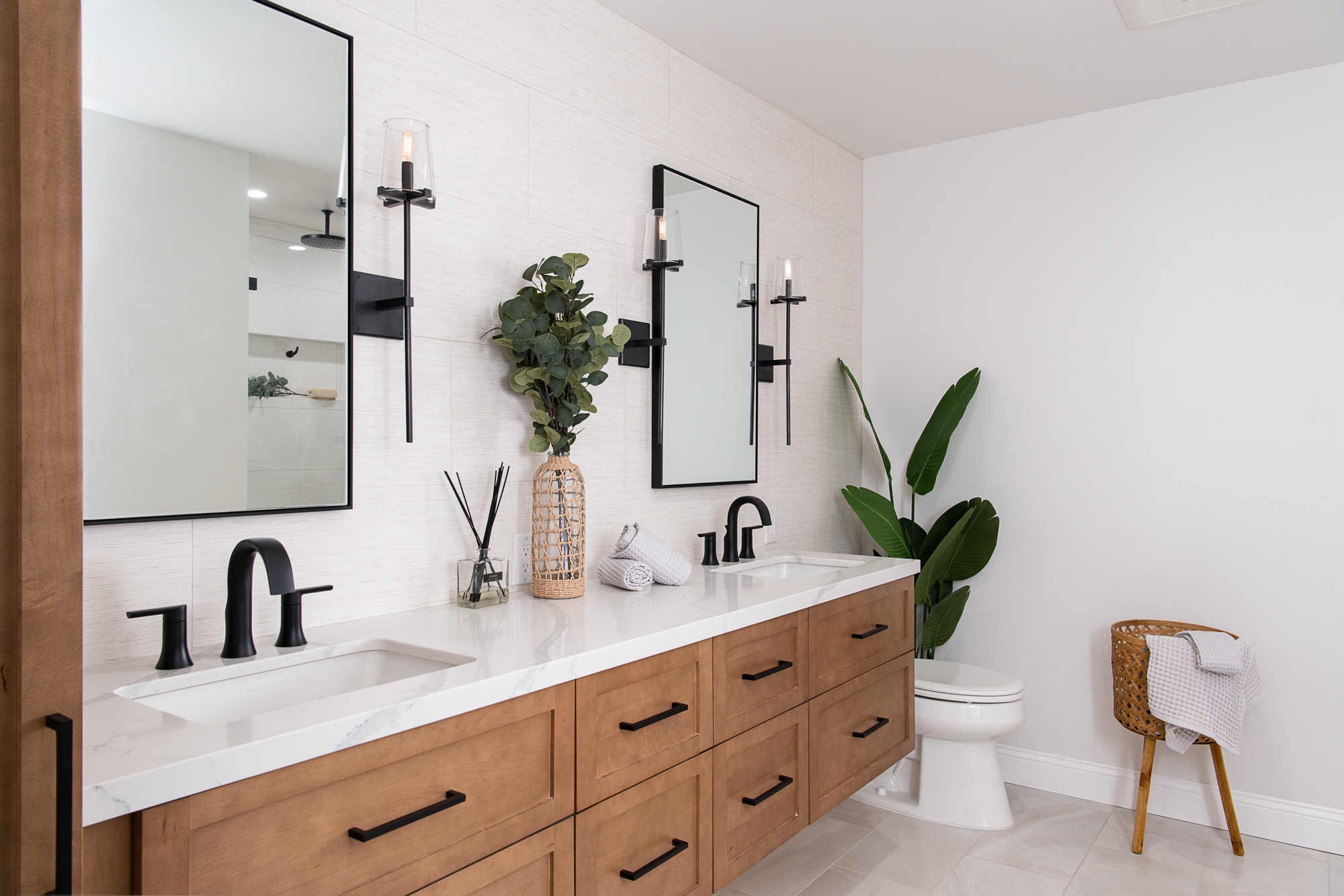 pocket-door-dual-metal-framed-vanity-mirrors