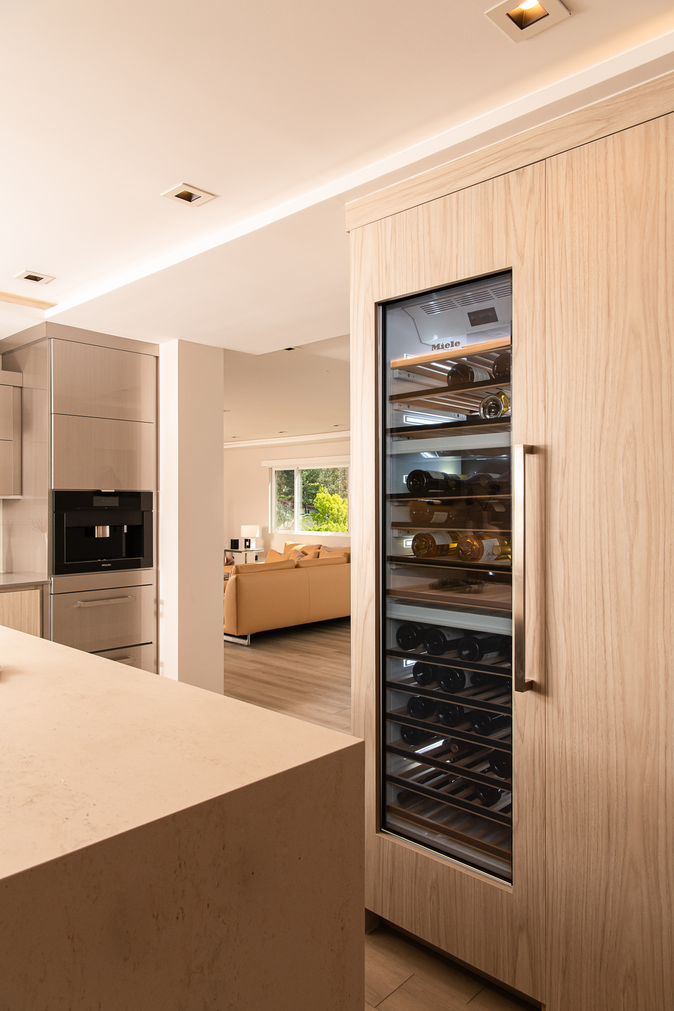 13-wine-fridge-custom-pantry-square-led-recessed-lights-raised-ceiling