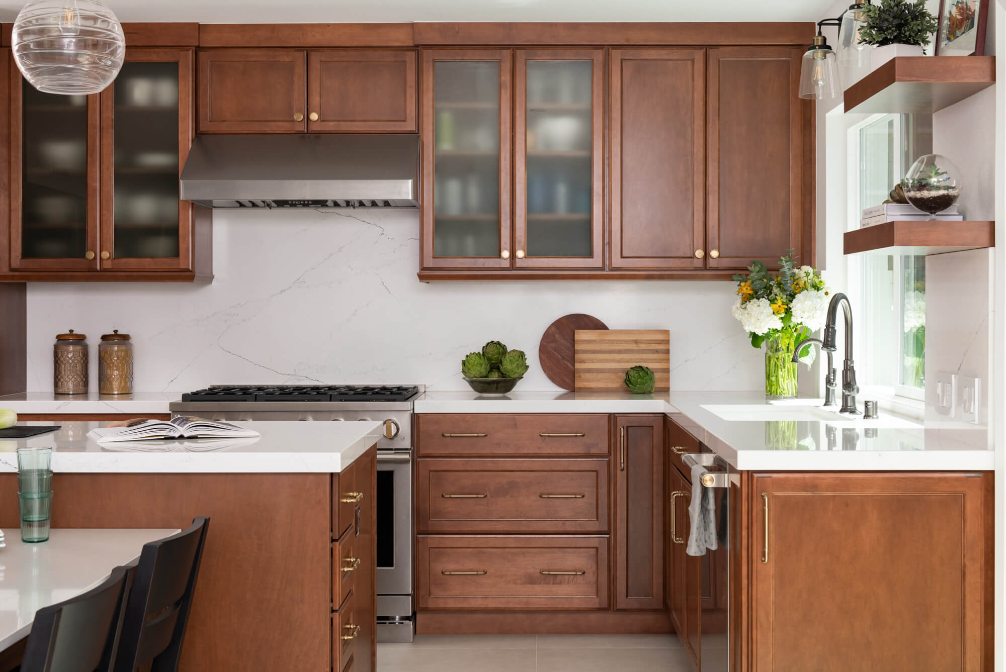 Stacked Pull Out Pantry Drawers - Transitional - Kitchen