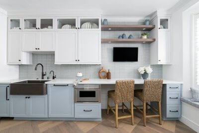 Modern Galley Kitchen & Fireplace Remodel in Ladera Ranch