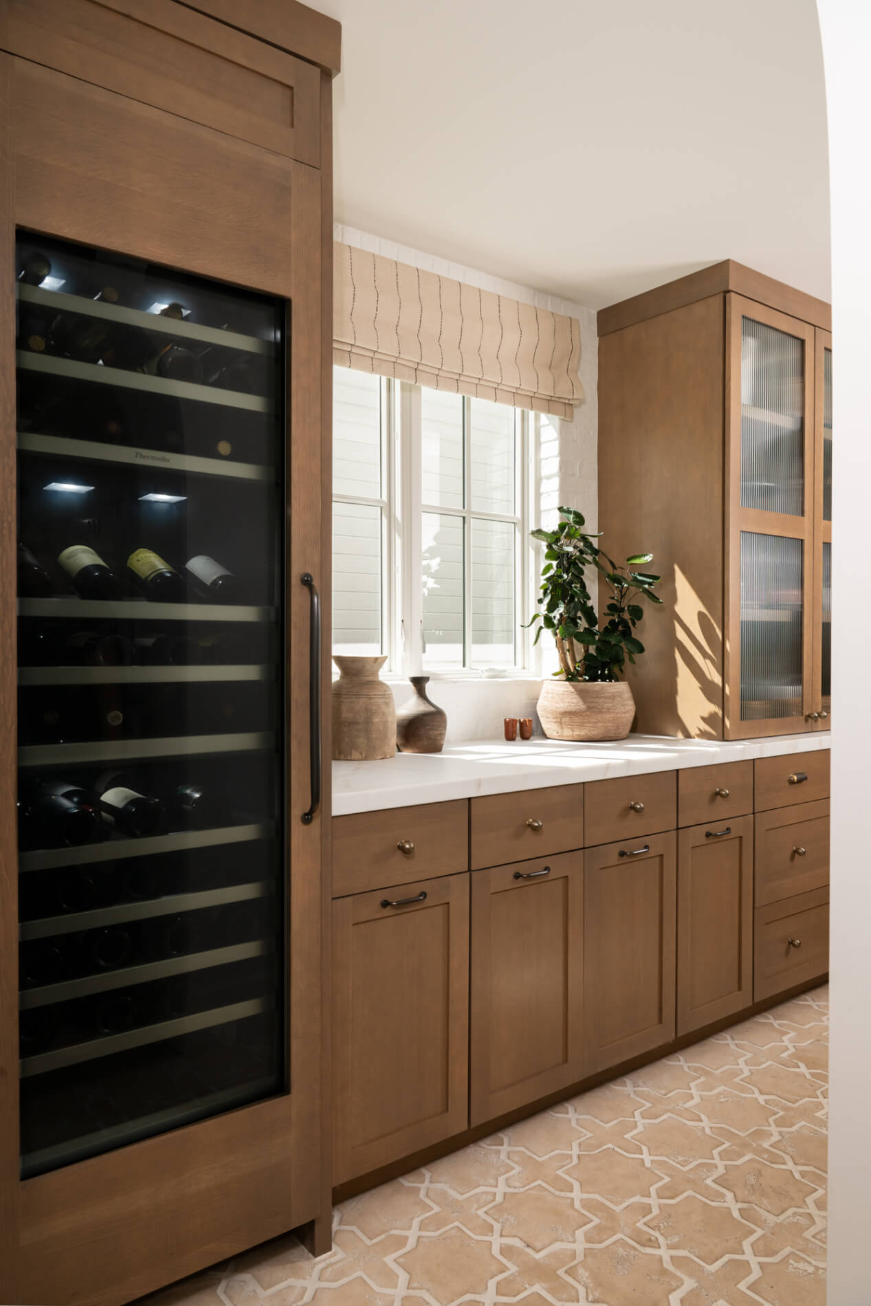 custom-wine-fridge-white-quartz-countertop