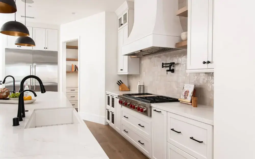 Bocchi-Sotto-Undermount-Fireclay-single-bowl-island-sink-with-smart-pull-down-kitchen-faucets-in-matte-black