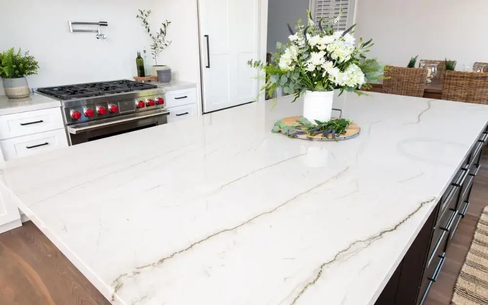 Kitchen island quartzite natural stone countertop