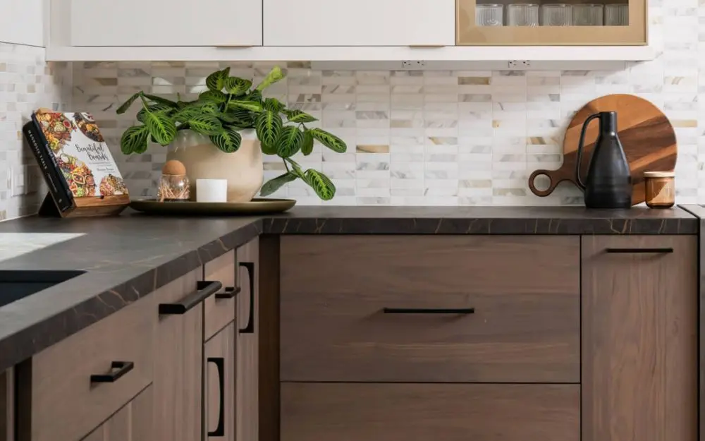 glass-inserts-with-walnut-wood-outline-and-backing-in-ultra-matte-Riverbed-finish-including-glass-shelves