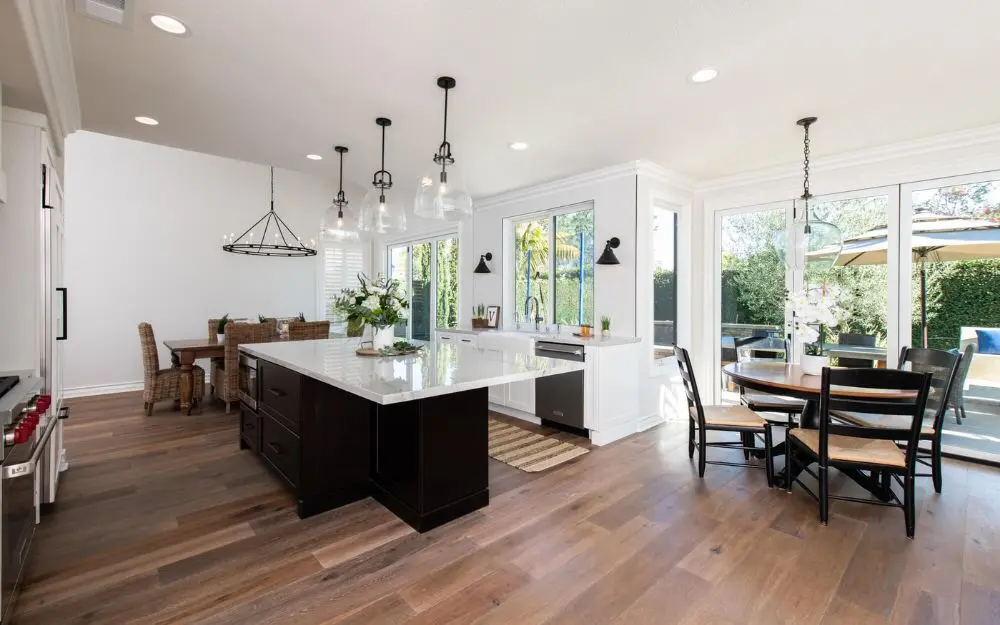 Open concept floorplan in Laguna Niguel kitchen remodel that adds resale value