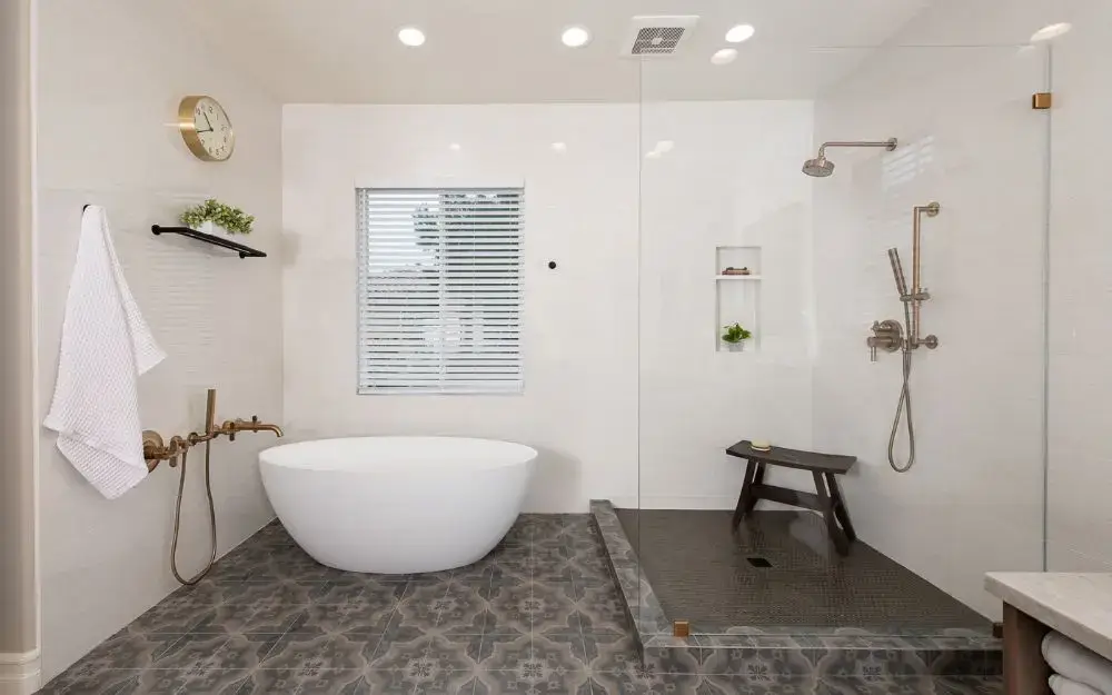 Irvine-Recessed-LED-Can-Lights-Exhaust-Fan-Round-Raincan-Shower-Head-Luxe-Gold-Fixtures