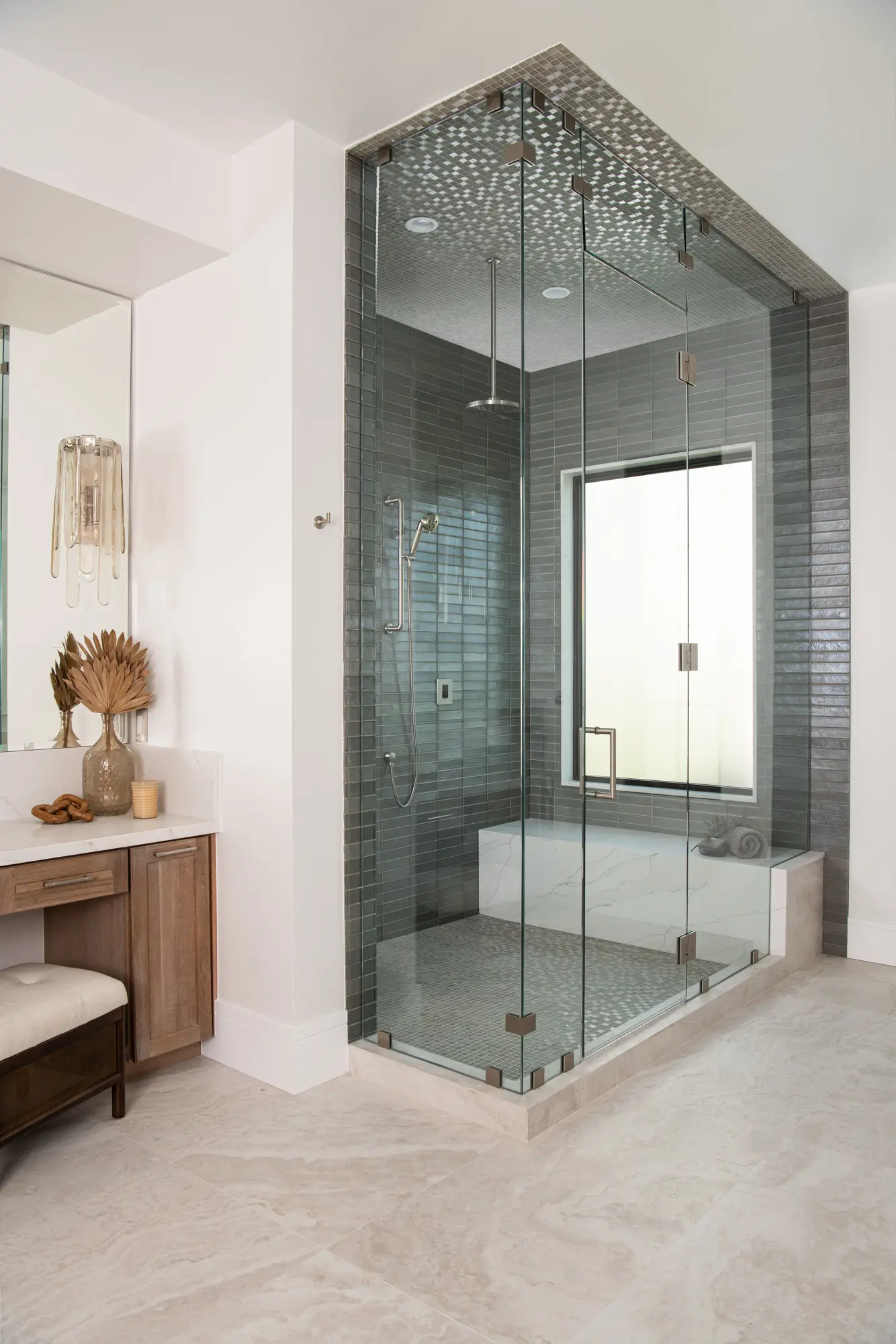 custom-steam-shower-with-intro-dimensional-field-tile-in-platinum-iridescent-cast-glass