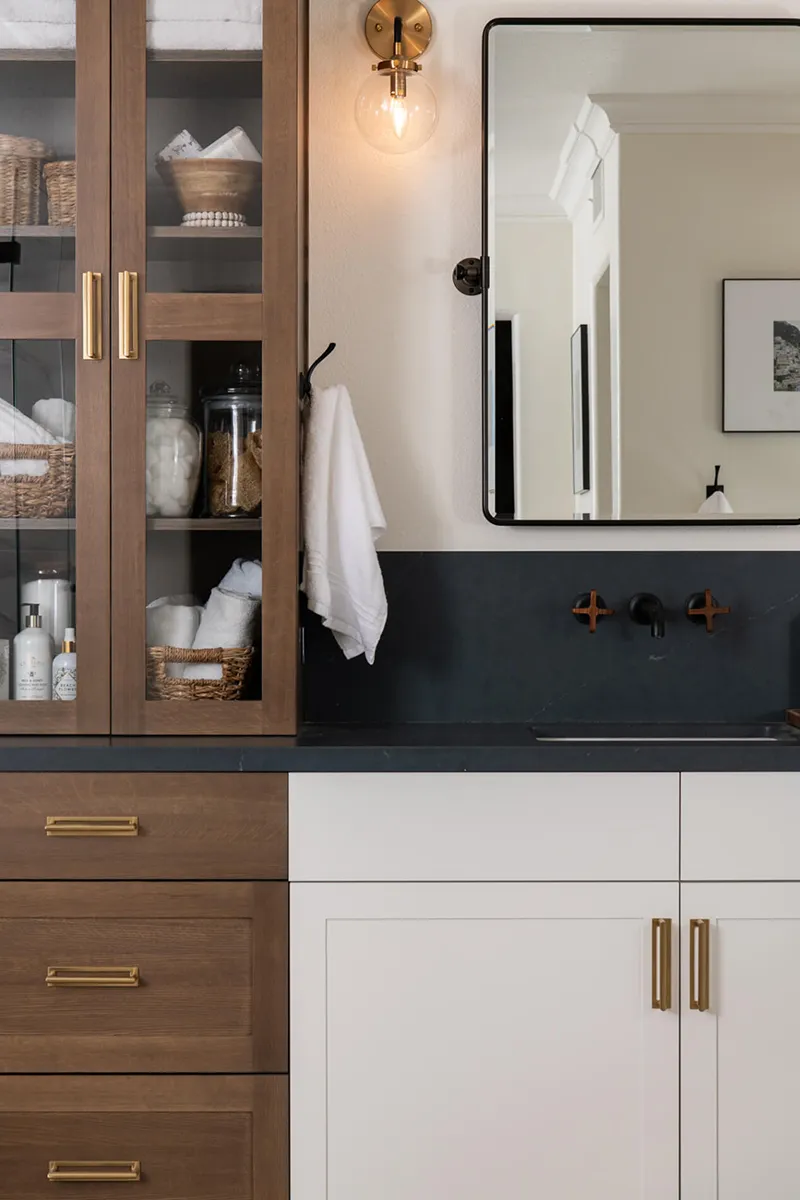 Dark Modern Farmhouse Master Bathroom Remodel in Ladera Ranch Dark Modern Farmhouse Master Bathroom Remodel in Ladera Ranch