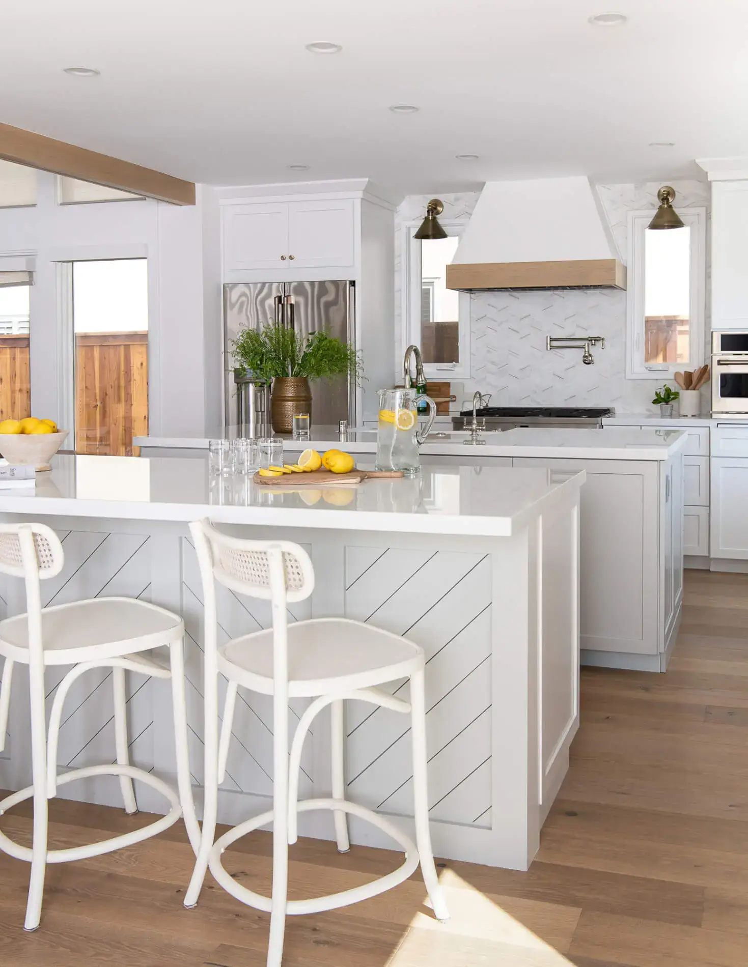 Irvine kitchen remodel with double islands