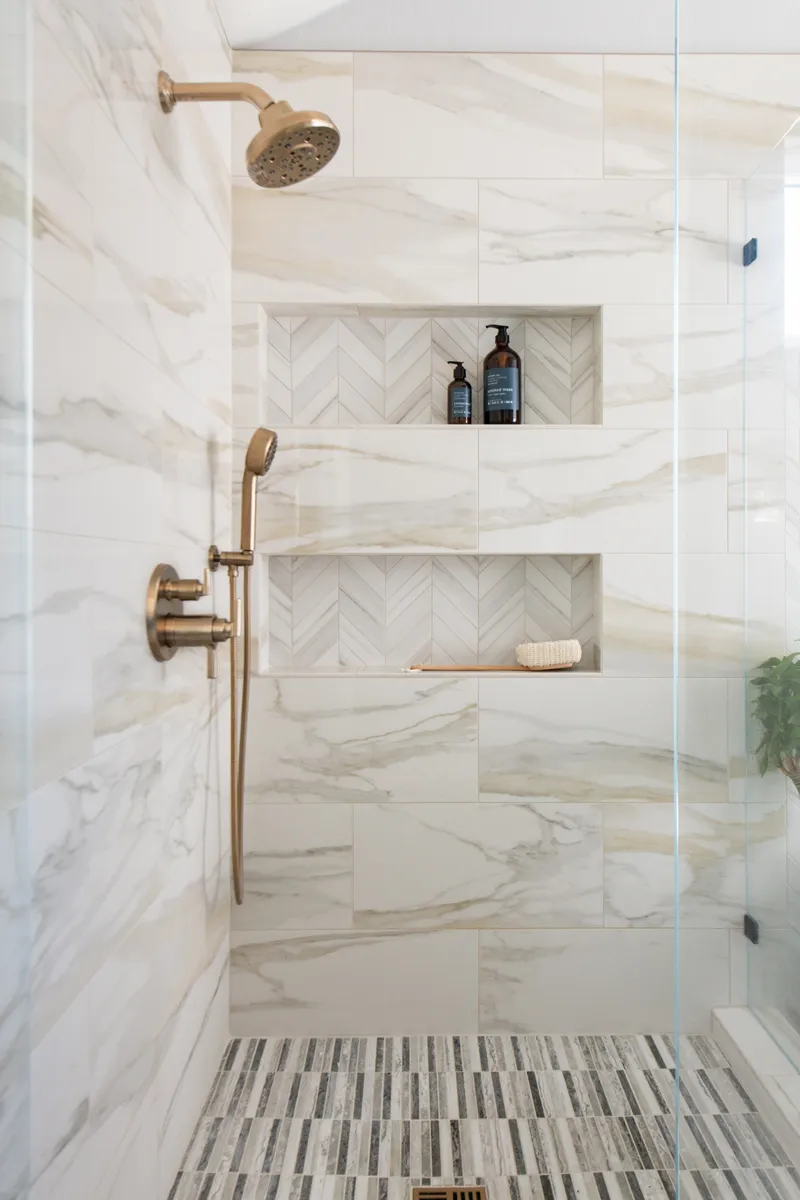 A tub-to-shower conversion replaces a bathtub with a walk-in shower