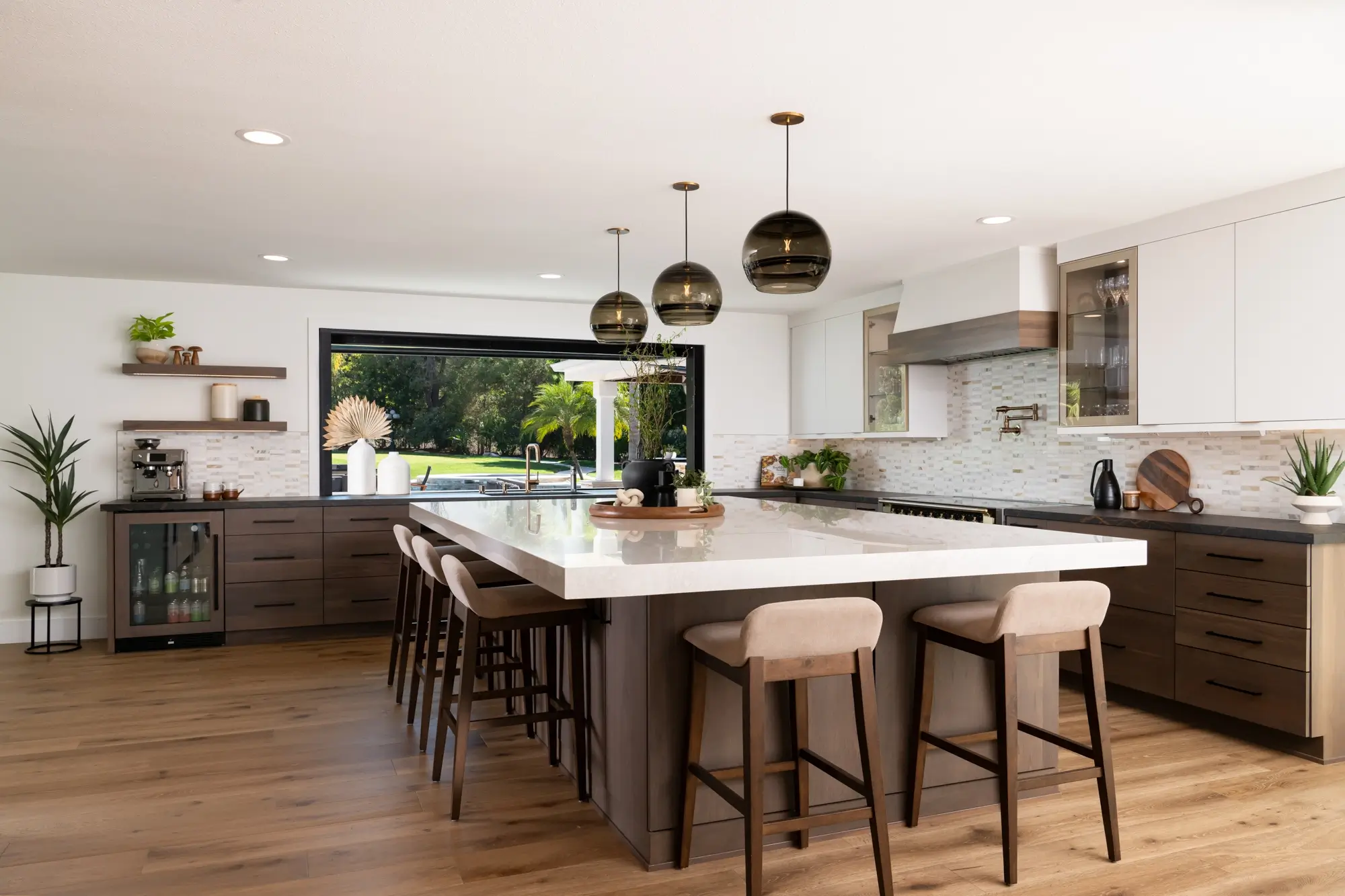 Dark woods and walnut cabinetry are part of the 2026 home remodeling trends in Orange County