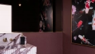 large-custom-bronze-mirror-and-textured-wallpaper-in-Cherry