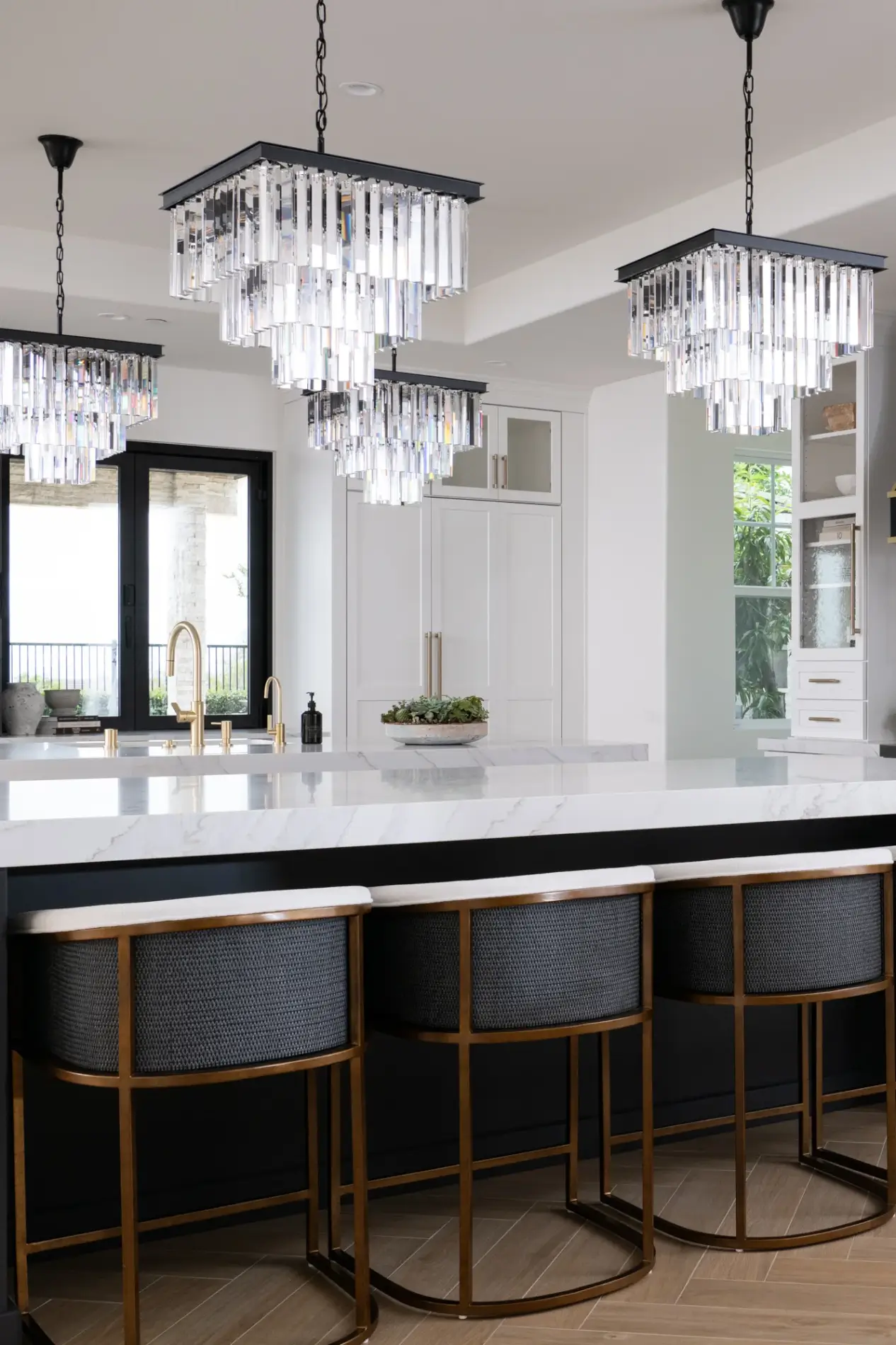 above-the-2-islands-are-4-wide-crystal-waterfall-chandeliers